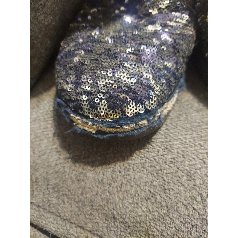 Ugg Blue Sequin Wintet Boots Size 9 Y2K ***read Description*** Sheepskin Fur